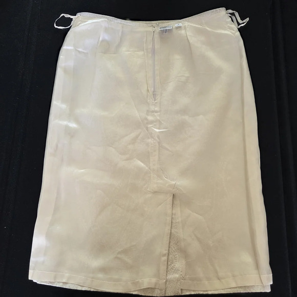 Le Suit Ivory Neutral Paisley Pencil Skirt Size 12 - Picture 11 of 11